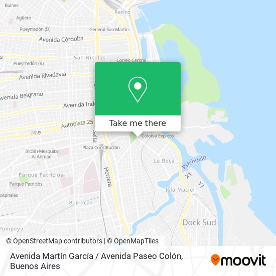Avenida Martín García / Avenida Paseo Colón map