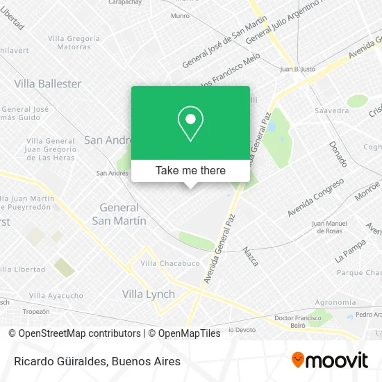 Ricardo Güiraldes map