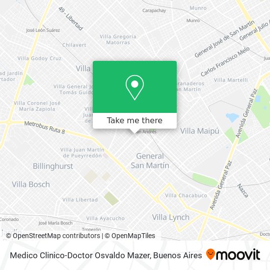 Mapa de Medico Clinico-Doctor Osvaldo Mazer