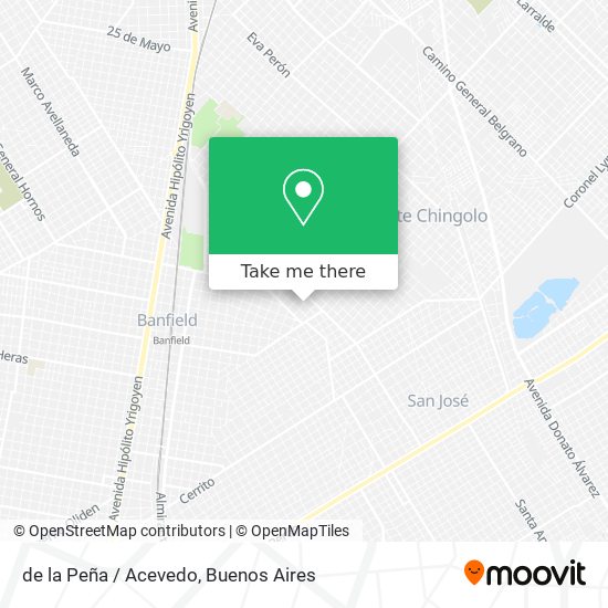 de la Peña / Acevedo map