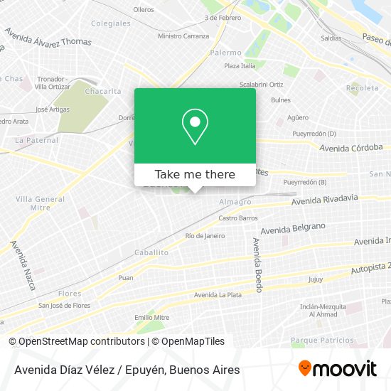 Avenida Díaz Vélez / Epuyén map
