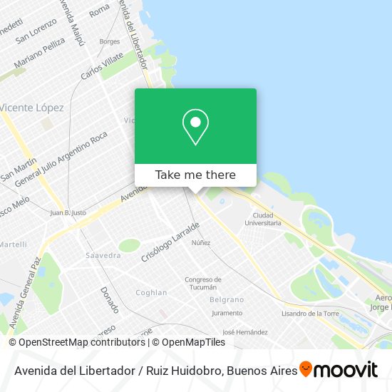 Mapa de Avenida del Libertador / Ruiz Huidobro