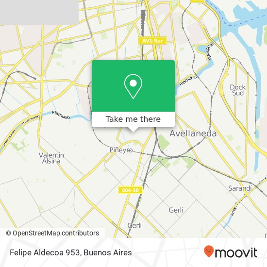 Felipe Aldecoa 953 map