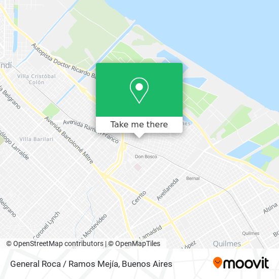 General Roca / Ramos Mejía map