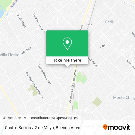 Mapa de Castro Barros / 2 de Mayo