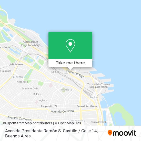 Avenida Presidente Ramón S. Castillo / Calle 14 map