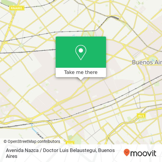 Mapa de Avenida Nazca / Doctor Luis Belaustegui