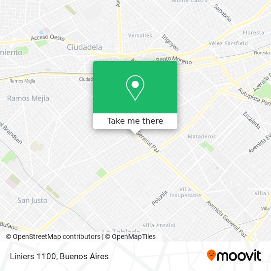 Liniers 1100 map