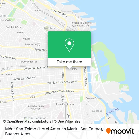 Mapa de Mérit San Telmo (Hotel Amerian Merit - San Telmo)