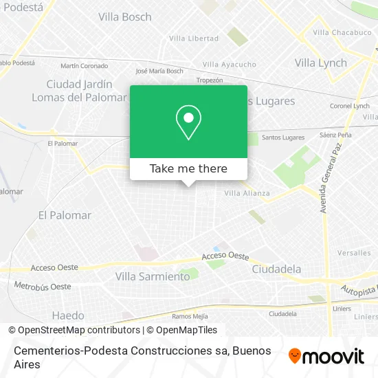 Mapa de Cementerios-Podesta Construcciones sa