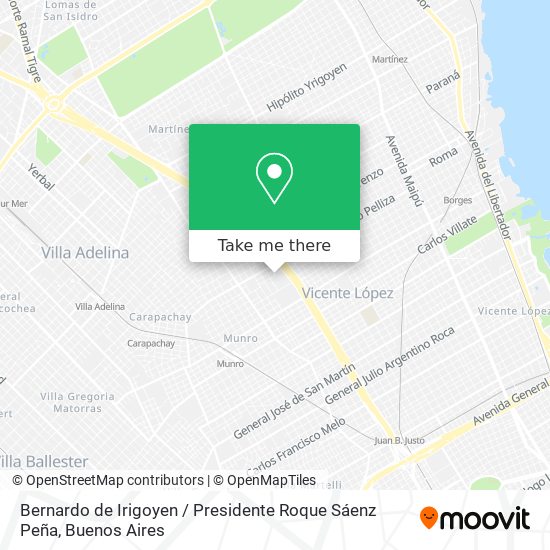 Bernardo de Irigoyen / Presidente Roque Sáenz Peña map