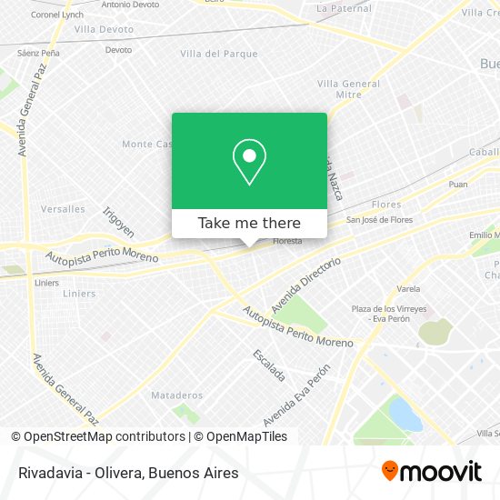 Rivadavia - Olivera map