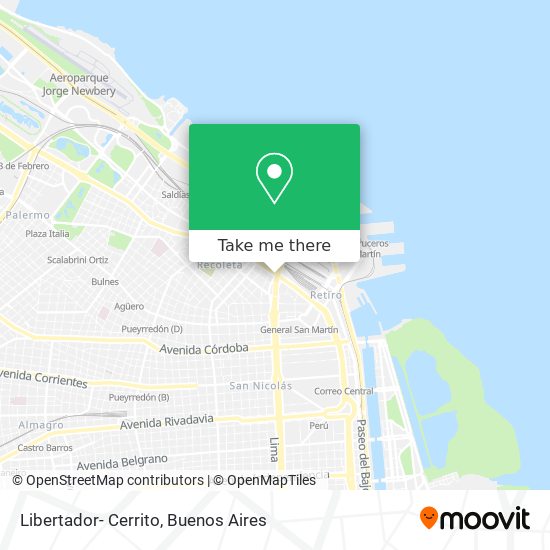 Libertador- Cerrito map