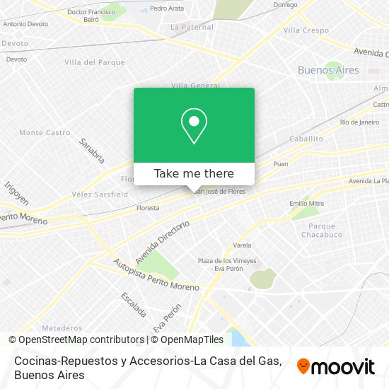 Cocinas-Repuestos y Accesorios-La Casa del Gas map