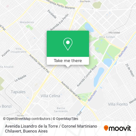 Avenida Lisandro de la Torre / Coronel Martiniano Chilavert map