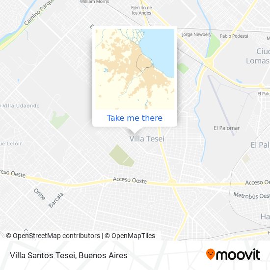 Mapa de Villa Santos Tesei