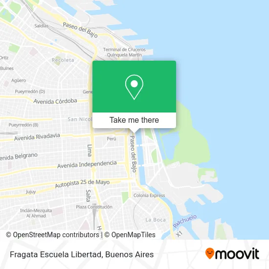 Mapa de Fragata Escuela Libertad