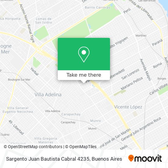 Sargento Juan Bautista Cabral 4235 map
