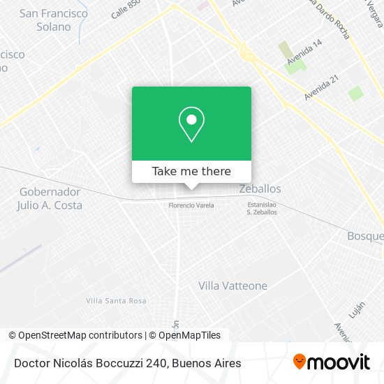 Doctor Nicolás Boccuzzi 240 map