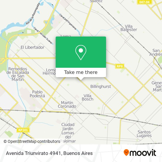 Mapa de Avenida Triunvirato 4941