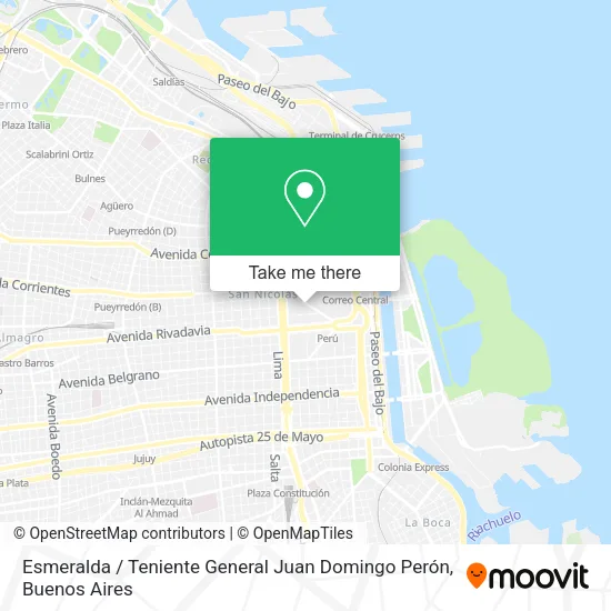 Mapa de Esmeralda / Teniente General Juan Domingo Perón