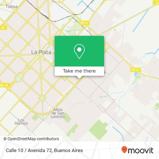 Calle 10 / Avenida 72 map