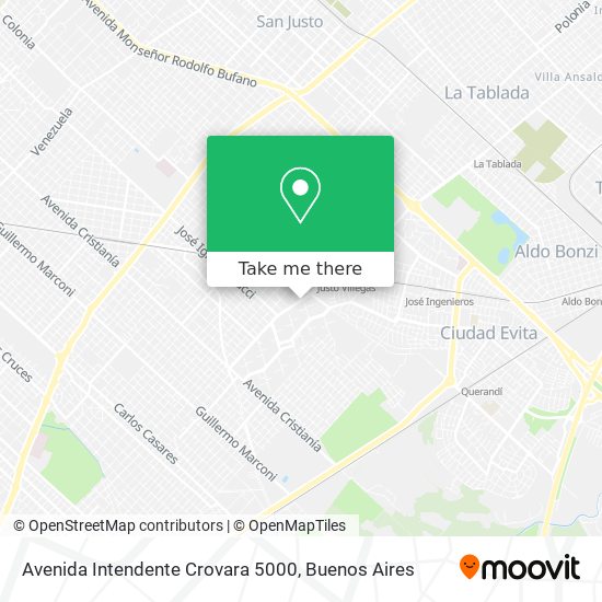 Mapa de Avenida Intendente Crovara 5000