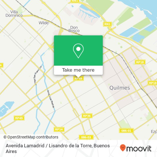 Mapa de Avenida Lamadrid / Lisandro de la Torre