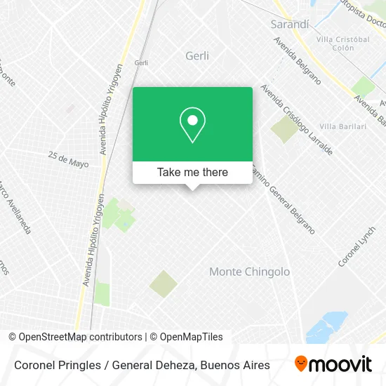 Coronel Pringles / General Deheza map