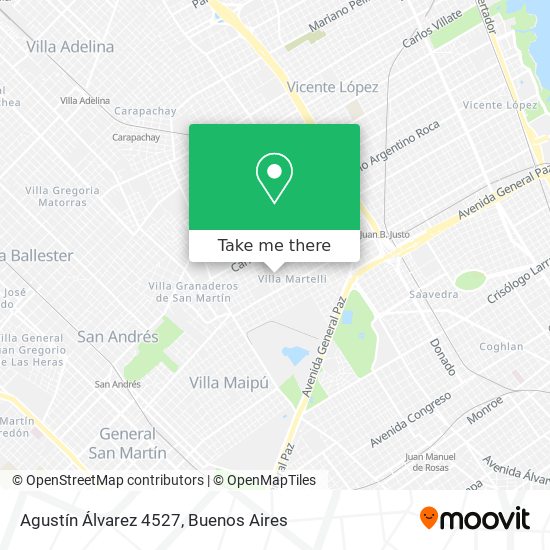 Agustín Álvarez 4527 map