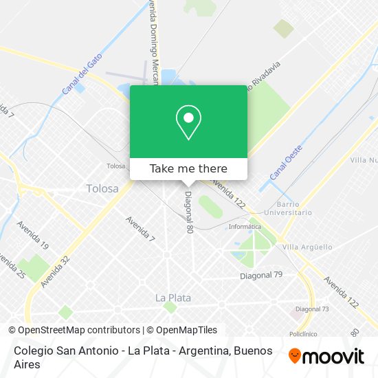 Colegio San Antonio - La Plata - Argentina map