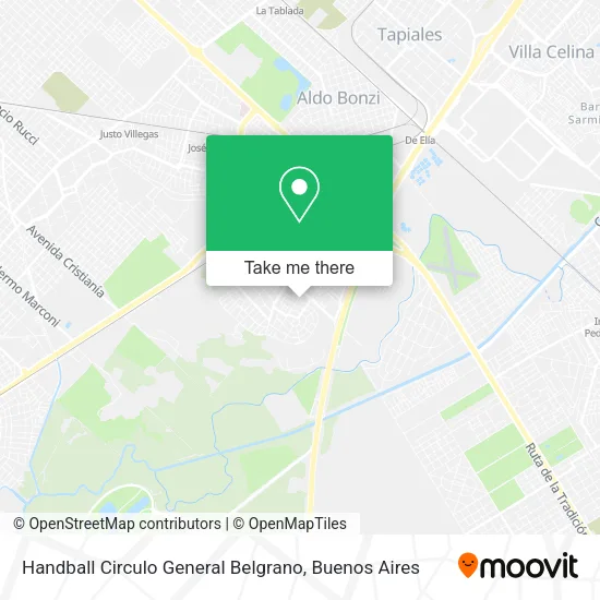 Handball Circulo General Belgrano map