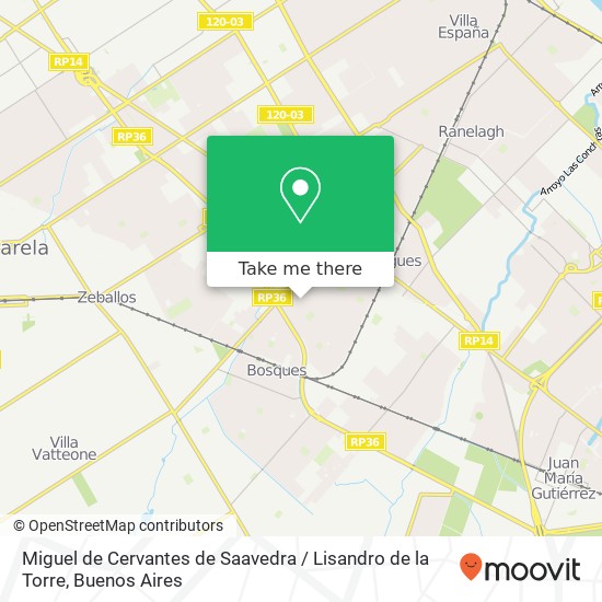 Mapa de Miguel de Cervantes de Saavedra / Lisandro de la Torre