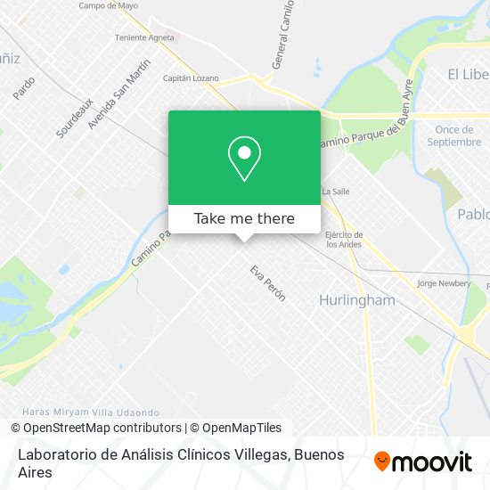 Laboratorio de Análisis Clínicos Villegas map