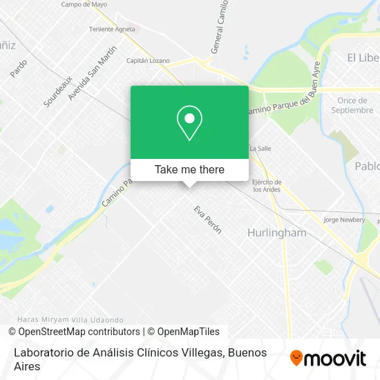 Mapa de Laboratorio de Análisis Clínicos Villegas
