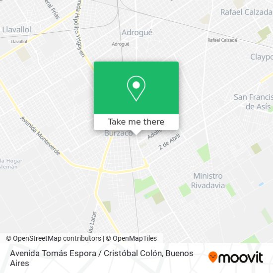 Avenida Tomás Espora / Cristóbal Colón map