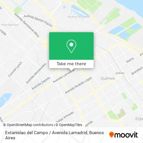 Mapa de Estanislao del Campo / Avenida Lamadrid