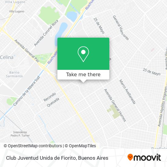 Mapa de Club Juventud Unida de Fiorito