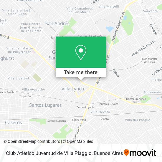 Club Atlético Juventud de Villa Piaggio map