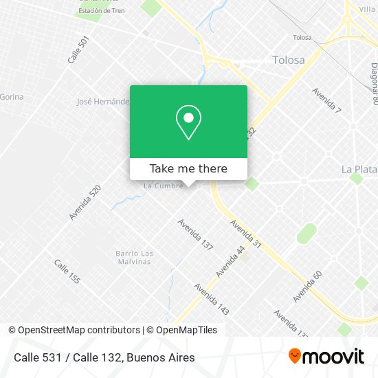 Calle 531 / Calle 132 map