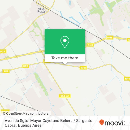 Avenida Sgto. Mayor Cayetano Beliera / Sargento Cabral map