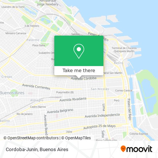 Cordoba-Junín map