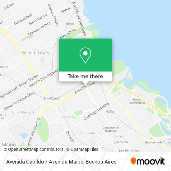Mapa de Avenida Cabildo / Avenida Maipú