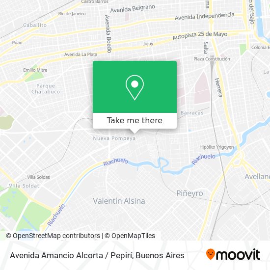 Avenida Amancio Alcorta / Pepirí map
