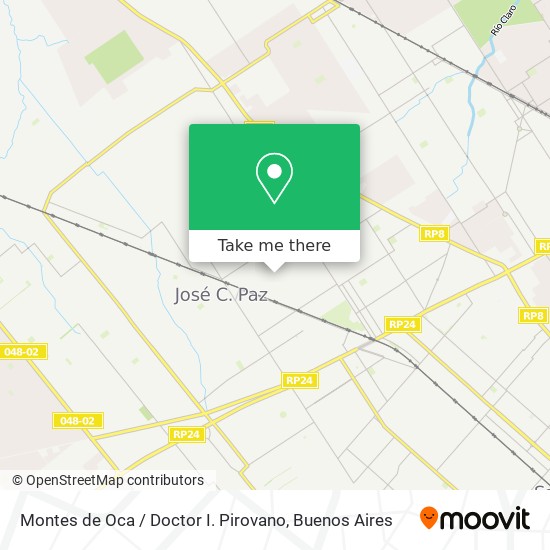 Montes de Oca / Doctor I. Pirovano map
