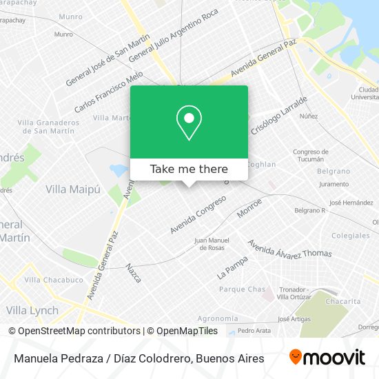 Mapa de Manuela Pedraza / Díaz Colodrero