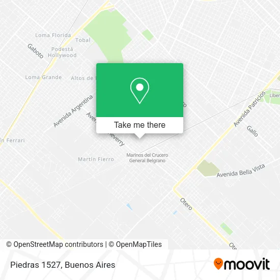 Piedras 1527 map