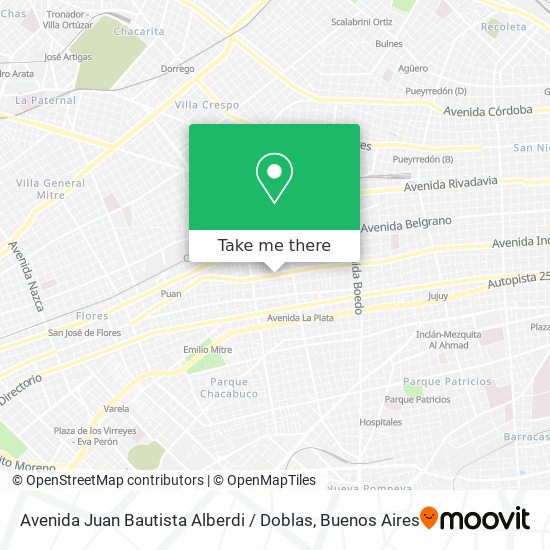 Avenida Juan Bautista Alberdi / Doblas map