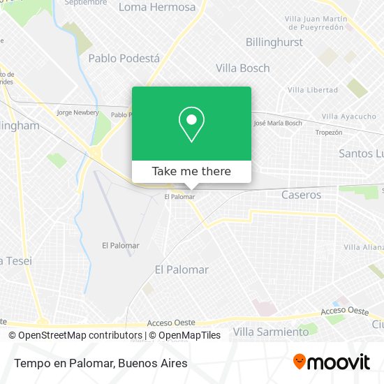 Tempo en Palomar map