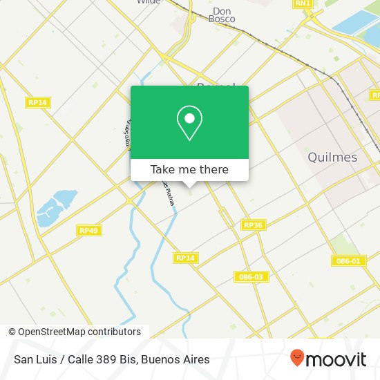 Mapa de San Luis / Calle 389 Bis